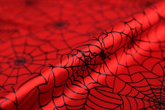 FI2037スパイダーサテン(赤)