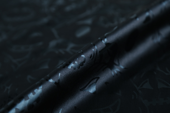 FI2039カボチャサテン(黒/BK)