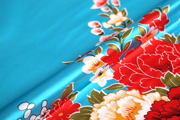 FJ2338鞠華サテン(2.ターコイズ)