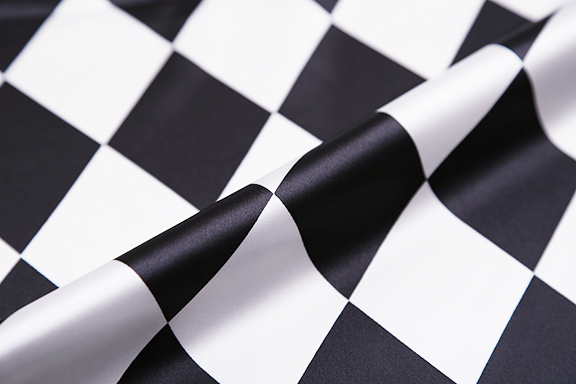 FJ1905道化サテン(1.白/黒)